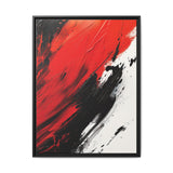 Vivid Red & Black Abstract Chaos - Modern Ink Acrylic Art Print