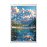 Golden Hour Majesty: Serene Lake & Mountain Landscape Print