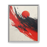 Abstract Energy - Vivid Red & Black Brushstroke Art Print, 8K