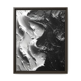 Yin-Yang Abstract Impasto Swirl - High Contrast Monochrome Art Print