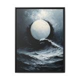 Monochrome Yin-Yang Swirl - High Contrast Abstract Art Print