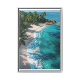 Tropical Paradise: Golden Hour Aerial Beachscape Print