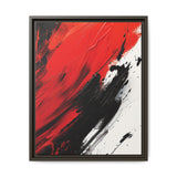 Vivid Red & Black Abstract Chaos - Modern Ink Acrylic Art Print