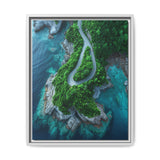 Coastal Serenity: Aerial BC Highway Art Print - Museum Quality