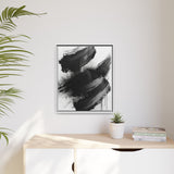 Abstract Monochrome Brush Strokes Art Print - Museum Quality