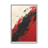 Abstract Red & Black Chaos - High-Detail Ink Acrylic Art Print