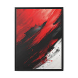 Vivid Abstract Chaos - Red and Black Brushstroke Art Print