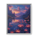 Galactic Bloom: Neon Cosmic Nature - Premium Museum Print 4K
