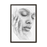 Japandi-Inspired Minimalist Line Art Portrait on Fine Art Paper