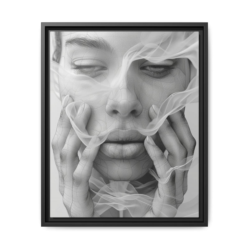 Japandi Minimalist Ink Portrait - Fine Art Museum Grade Print