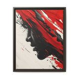 Vivid Red and Black Abstract Chaos - High-Detail 8K Art Print