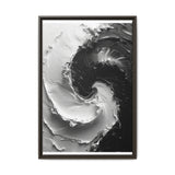 Yin-Yang Impasto Swirl - Dramatic Black & White Art Print