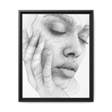 Japandi-Inspired Minimalist Line Art Portrait on Fine Art Paper