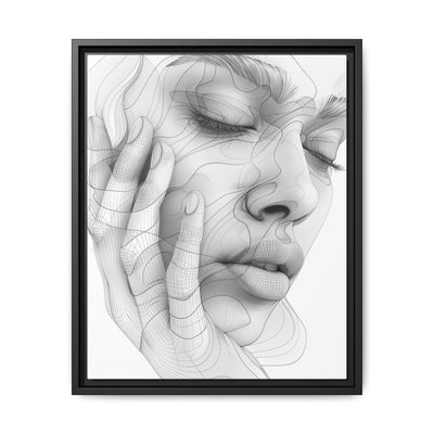 Japandi-Inspired Minimalist Line Art Portrait on Fine Art Paper