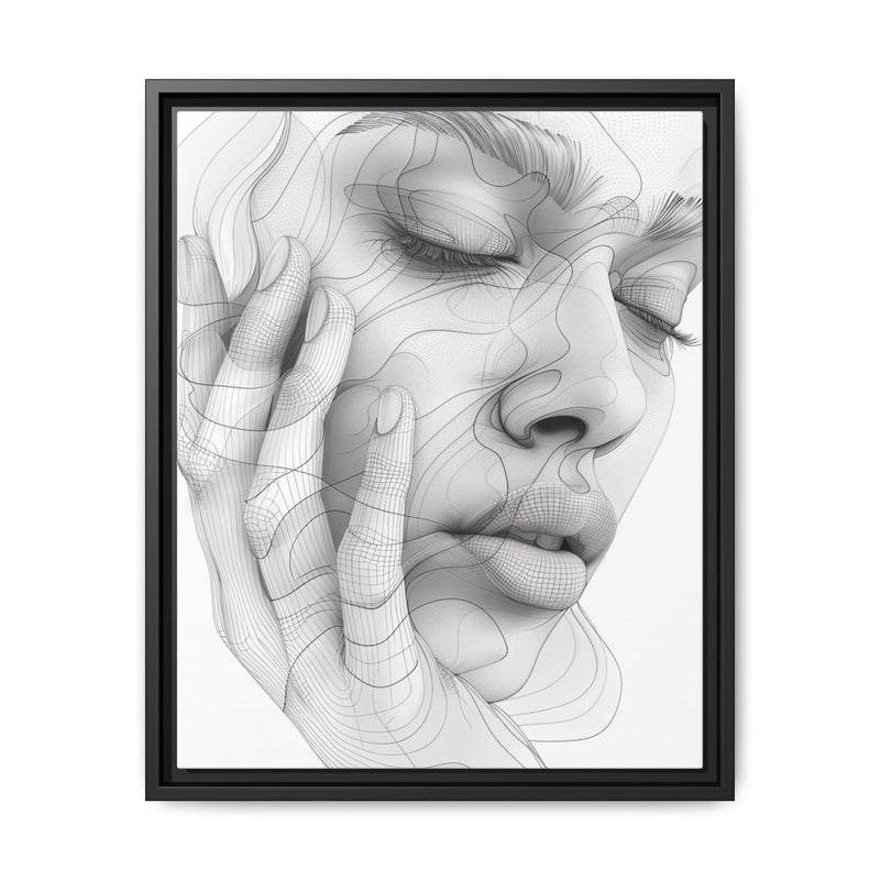Japandi-Inspired Minimalist Line Art Portrait on Fine Art Paper