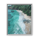 Tropical Beach At Golden Hour - Vibrant Aerial Canvas Print