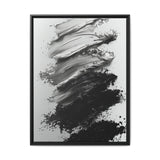 Abstract Elegance: Bold Black & White Brush Stroke Fine Art Print
