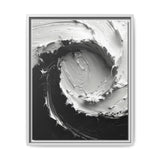 Yin-Yang Abstract Impasto - High Contrast Black & White Art Print