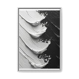 Abstract Swirls Art - Black & White Brushwork Print on Museum Paper