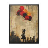 Urban Whimsy: Child & Balloons Banksy-Inspired Fine Art Print