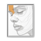Elegant One-Line Japandi Portrait - Monochrome Minimalist Art Print