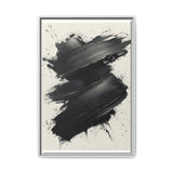 Abstract Energy: Bold Black & White Brush Stroke Art Print