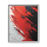 Vivid Chaos: Abstract Red & Black Brushstrokes Fine Art Print
