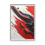 Vivid Chaos: Red & Black Abstract Art on Museum Grade Paper