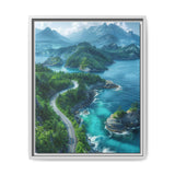 Coastal Highway Elegance: Birdseye View Art Print on Museum Grade Paper