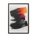 Abstract Elegance: Dynamic Black & White Brush Stroke Art Print