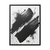 Abstract Energy: Bold Black & White Dynamic Brush Stroke Art Print