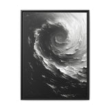 Abstract Swirls Art Print - Monochrome Brushwork on Museum Paper