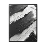 Abstract Swirls Art Print - Minimalist Black & White Brushwork