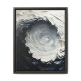 Yin-Yang Essence: Monochrome Abstract Impasto Art Print