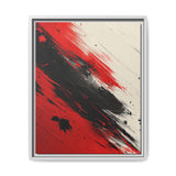 Abstract Chaos: Vivid Red & Black Brushstrokes - 8K Fine Art Print