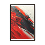 Abstract Chaos: Vivid Red & Black Brushstrokes on Fine Art Print