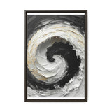 Yin Yang Impasto Swirls - Fine Art Monochrome Print