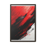 Vivid Abstract Chaos - Red and Black Brushstroke Art Print