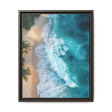 Golden Hour Elegance: Tropical Beach Aerial View - Premium Print