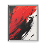 Vivid Red & Black Abstract Chaos - Modern Ink Acrylic Art Print