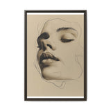 Japandi Minimalist One-Line Art Portrait - Monochrome Ink