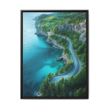 Coastal Serenity: British Columbia Highway Aerial Print