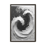Monochrome Yin-Yang Swirl - Modern Art Impasto Print