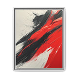 Abstract Fury: Vivid Red & Black Chaos on White - 8K Wall Art