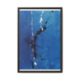 Pollock-Inspired White on Blue Abstract Art - Museum Grade Print