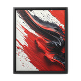 Vivid Chaos: Red & Black Abstract Art on Museum Grade Paper