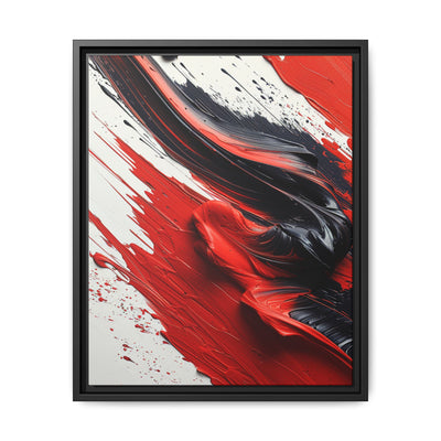 Vivid Chaos: Red & Black Abstract Art on Museum Grade Paper