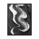 Monochrome Elegance: Abstract Swirls High-Contrast Art Print