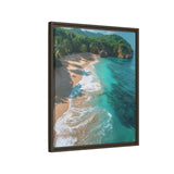 Tropical Serenity at Golden Hour - Vibrant Aerial Beach Art Print