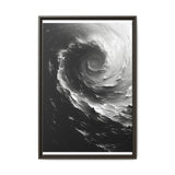 Abstract Swirls Art Print - Monochrome Brushwork on Museum Paper